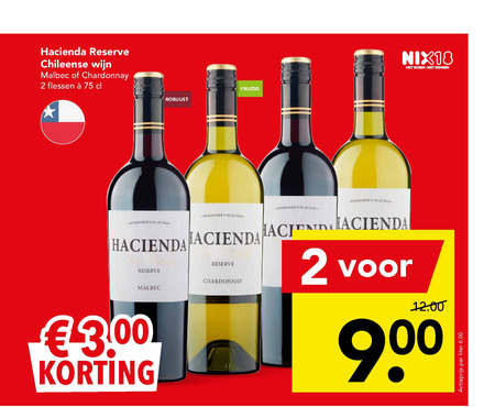 Hacienda   witte wijn, rode wijn folder aanbieding bij  Deen - details