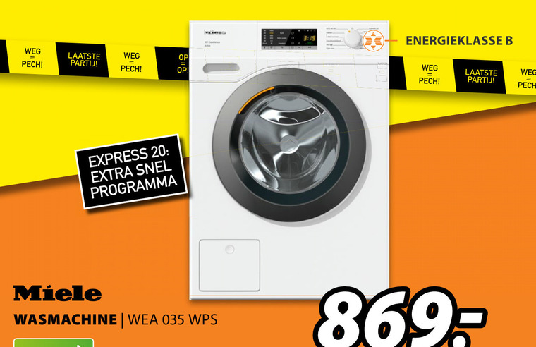 Miele wasmachine folder aanbieding bij Expert -