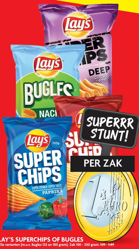 Lays   zoutje, chips folder aanbieding bij  Dekamarkt - details