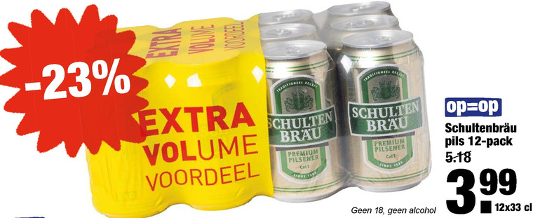 Schultenbrau   blikje bier folder aanbieding bij  Aldi - details