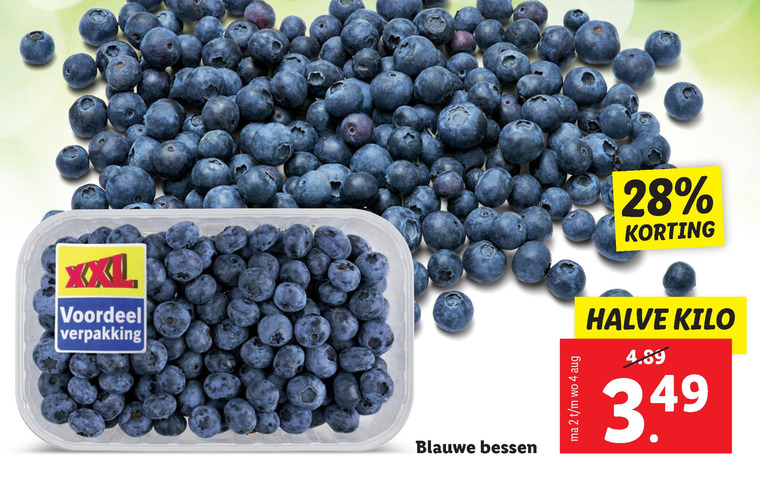 Uitputten gevoeligheid radicaal blauwe bessen folder aanbieding bij Lidl - details