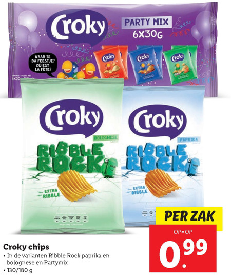 Croky   chips folder aanbieding bij  Lidl - details