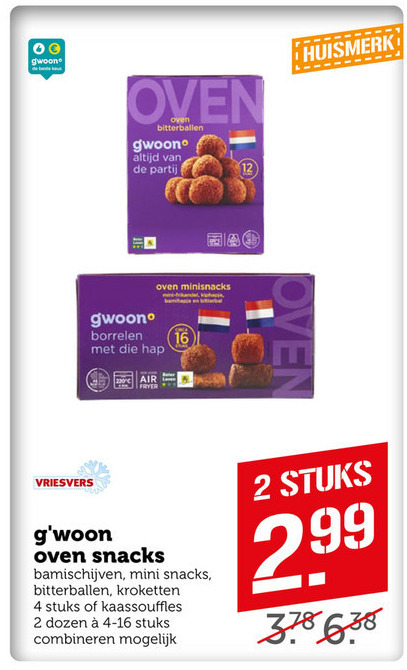 Gwoon   snack, kroket folder aanbieding bij  Coop - details