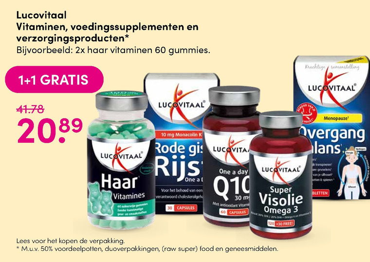 Lucovitaal   multivitaminen, voedingssupplement folder aanbieding bij  DA - details