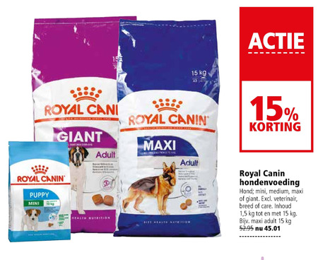 Maak een naam voetstuk overzee Royal Canin hondenvoer folder aanbieding bij Welkoop - details