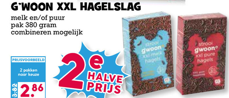 Gwoon   hagelslag folder aanbieding bij  Boons Markt - details