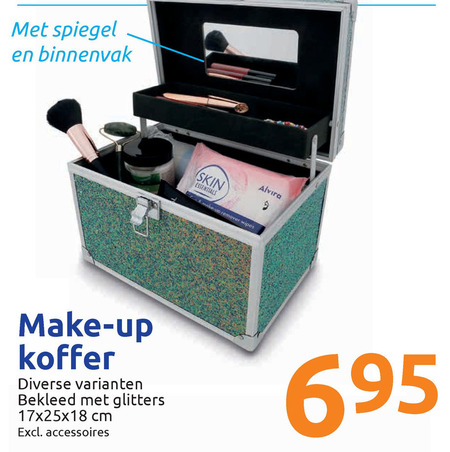 overspringen pijp leerling make-up koffer folder aanbieding bij Action - details