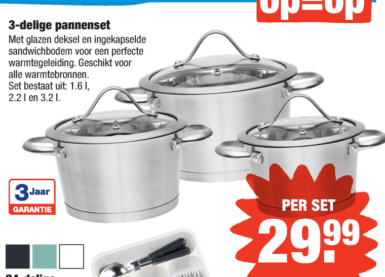 statistieken eetpatroon genezen pannenset folder aanbieding bij Aldi - details