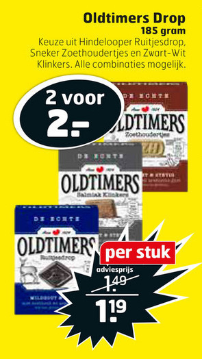 Oldtimers drop folder aanbieding bij Trekpleister - details