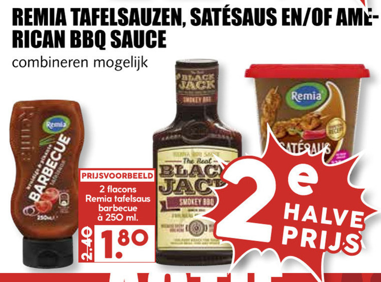 Remia   snacksaus, satesaus folder aanbieding bij  MCD Supermarkt Basis - details