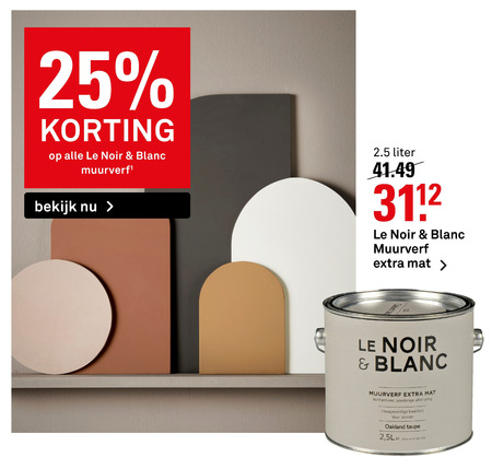 Le Noir et Blanc muurverf folder aanbieding bij - details