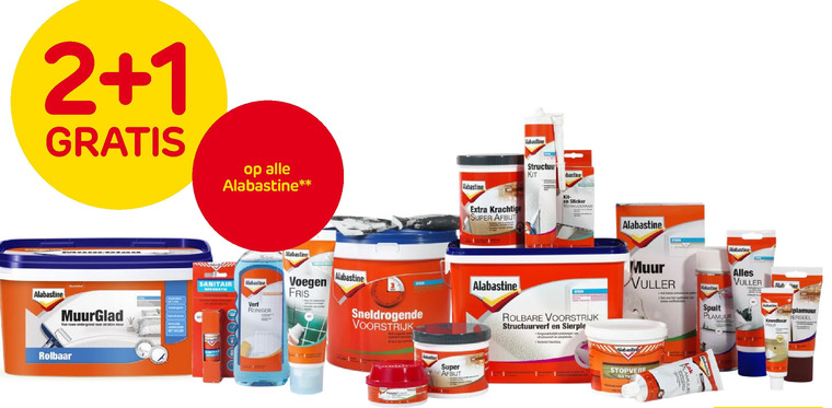 Alabastine   plamuur, voorstrijk folder aanbieding bij  Praxis - details