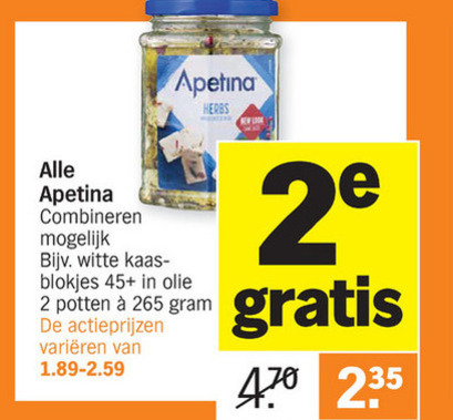 Apetina   feta folder aanbieding bij  Albert Heijn - details