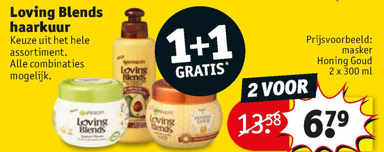 Garnier Loving Blends   haarmasker folder aanbieding bij  Kruidvat - details