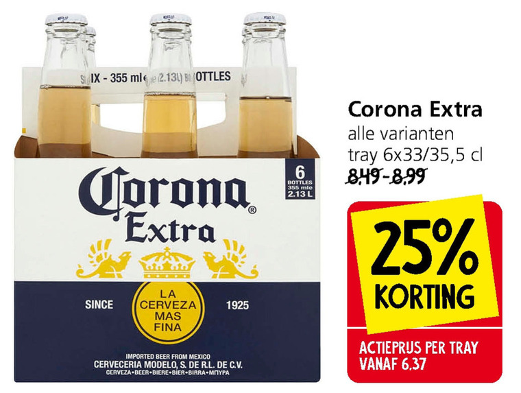 Corona   speciaalbier folder aanbieding bij  Jan Linders - details