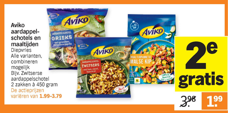 Aviko   diepvriesmaaltijd folder aanbieding bij  Albert Heijn - details