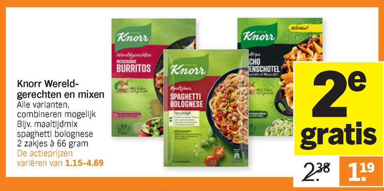 Knorr   maaltijdmix folder aanbieding bij  Albert Heijn - details