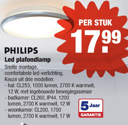 het spoor Dhr Pakistan Philips plafondlamp folder aanbieding bij Aldi - details