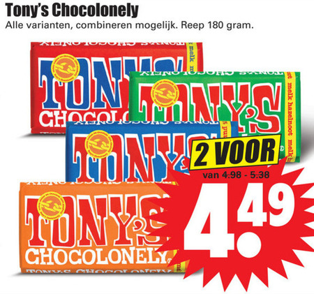 Tony Chocolony   chocolade folder aanbieding bij  Dirk - details