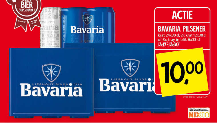 Bavaria   blikje bier, krat bier folder aanbieding bij  Jan Linders - details