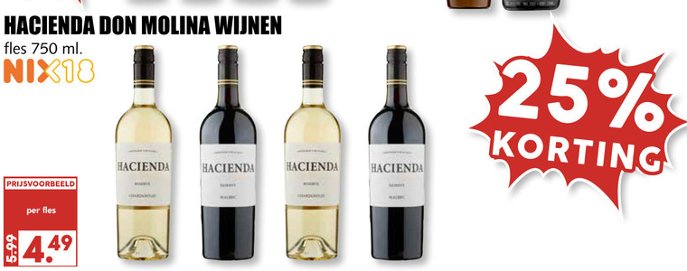 Hacienda   witte wijn, rode wijn folder aanbieding bij  MCD Supermarkt Basis - details