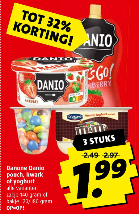 Danone Danio   kwark folder aanbieding bij  Boni - details