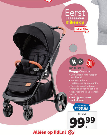 Groet combinatie Marco Polo buggy folder aanbieding bij Lidl - details