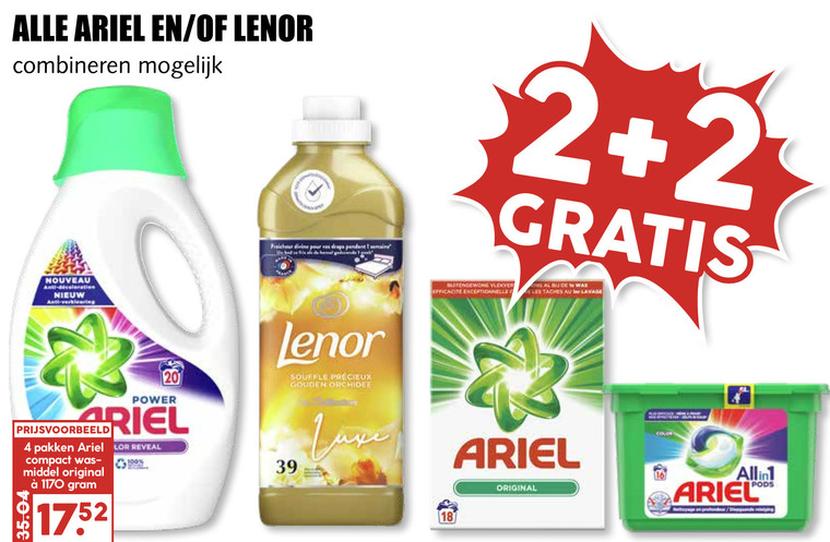 Lenor   wasverzachter, wasmiddel folder aanbieding bij  MCD Supermarkt Basis - details