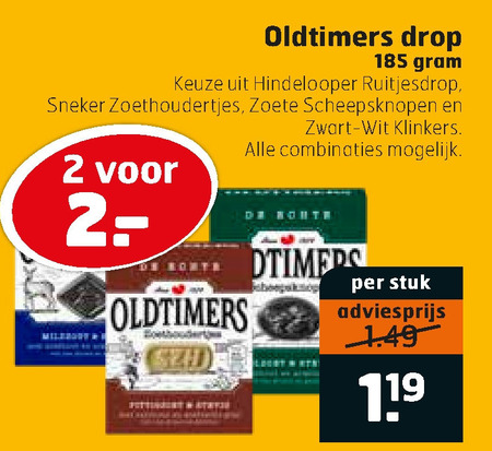 Oldtimers drop folder aanbieding bij Trekpleister - details