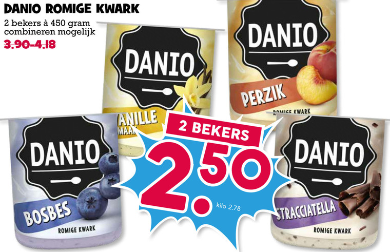 Danone Danio   kwark folder aanbieding bij  Boons Markt - details