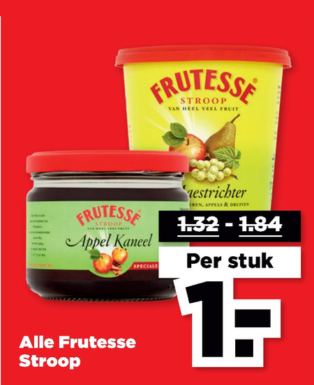 Frutesse   appelstroop folder aanbieding bij  Plus - details