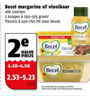 Becel   margarine, olie en vetten folder aanbieding bij  Poiesz - details