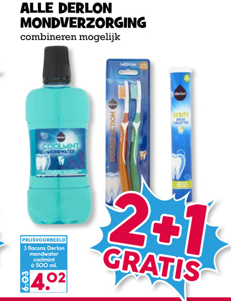 Derlon   mondverzorging, tandpasta folder aanbieding bij  Boons Markt - details