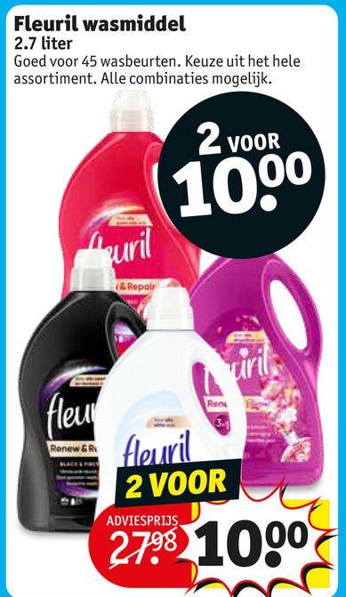 Fleuril wasmiddel aanbieding bij Kruidvat - details