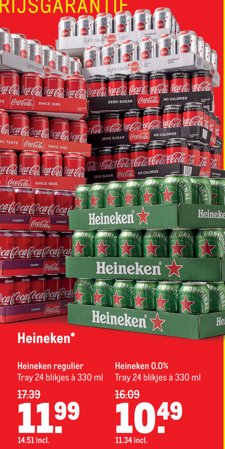 Heineken 0.0   blikje bier folder aanbieding bij  Makro - details