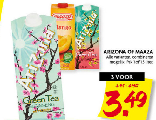 Maaza   ice tea, fruitdrank folder aanbieding bij  Dekamarkt - details