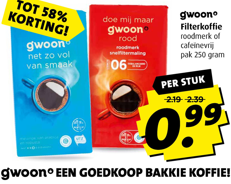 Gwoon Koffie Folder Aanbieding Bij Boni Details