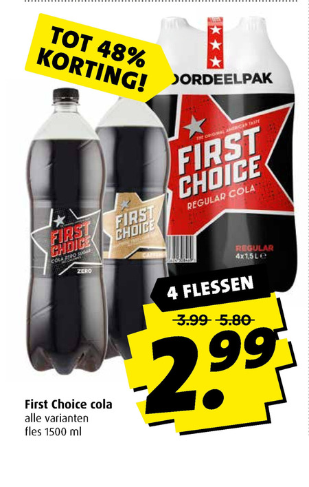 First Choice   cola folder aanbieding bij  Boni - details