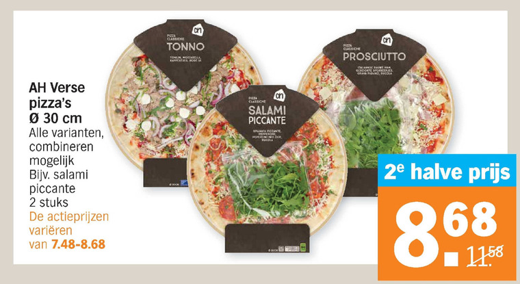 Albert Heijn Huismerk   verse pizza folder aanbieding bij  Albert Heijn - details