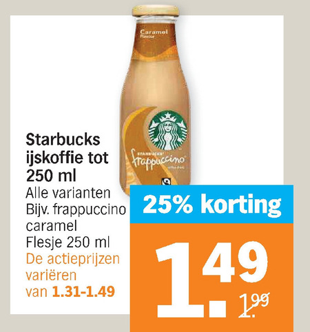 Starbucks   ijskoffie folder aanbieding bij  Albert Heijn - details