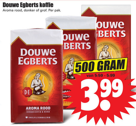 Douwe koffie folder aanbieding Dirk - details