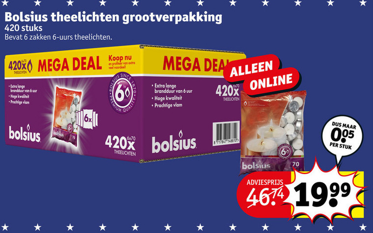 Kijkgat Kenmerkend aangenaam Bolsius theelicht folder aanbieding bij Kruidvat - details