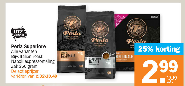 Perla Koffiecups Koffie Folder Aanbieding Bij Albert Heijn Details