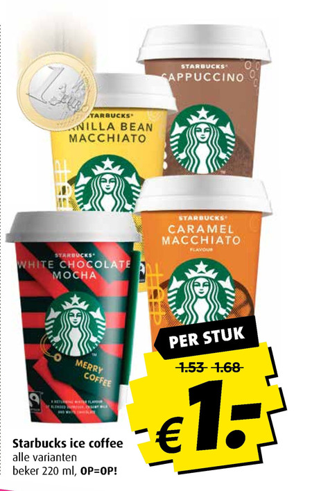 Starbucks   ijskoffie folder aanbieding bij  Boni - details