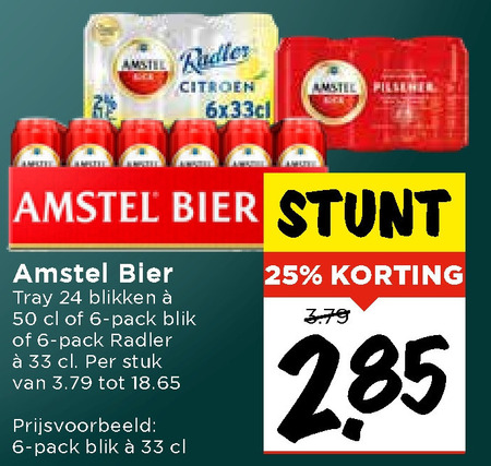 Amstel   radler bier, blikje bier folder aanbieding bij  Vomar - details