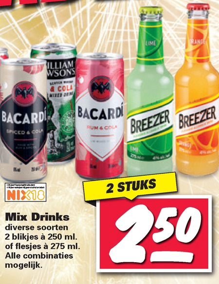 Bacardi   mixdrank folder aanbieding bij  Nettorama - details