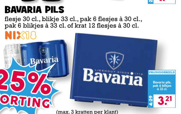 Bavaria blikje krat bier folder aanbieding bij - details