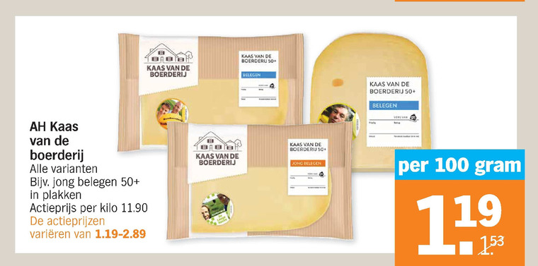 Boerenkaas Kaas, Kaasplakken Folder Aanbieding Bij Albert Heijn - Details