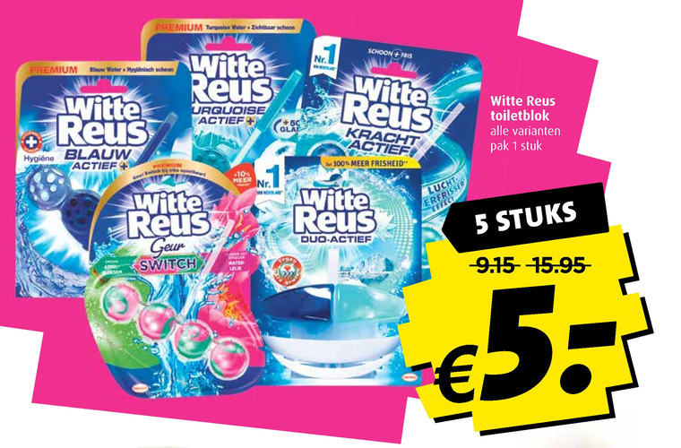 Witte Reus   toiletblok folder aanbieding bij  Boni - details