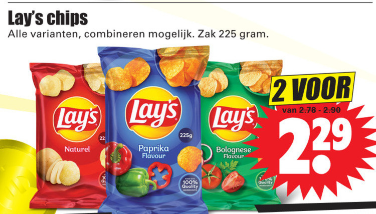 Lays   chips folder aanbieding bij  Dirk - details